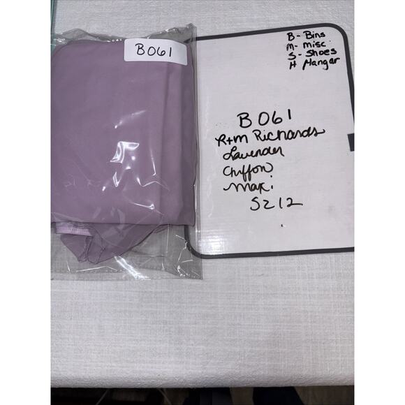 Y2K R&M Richards Lilac Chiffon Slip Dress Bias Cut Maxi Ruffle Hem Formal 12 - Picture 14 of 14